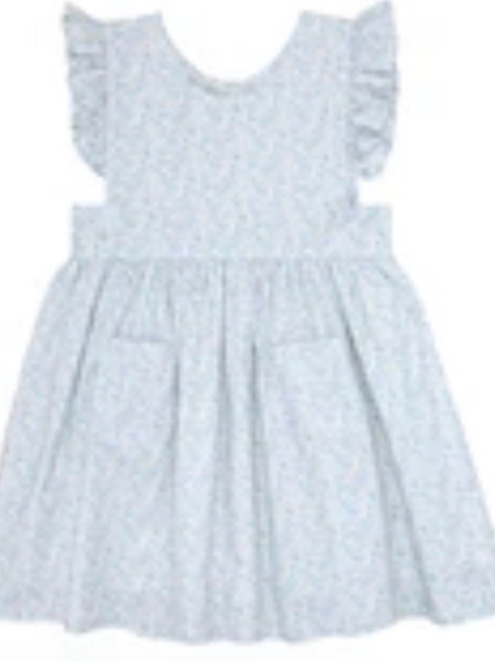 Minnow, Girls Light Blue Ruffle Sleeve Girls Dress, size 5/6